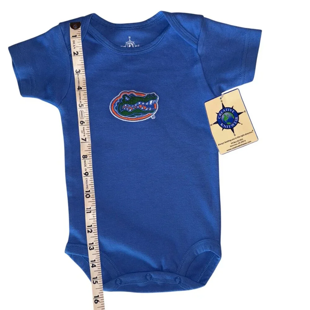 Unisex Florida Gators Bodysuit 100% Cotton by Creative‎ Knitwear